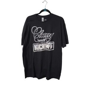 Gildan Black Classy Until Football Shirt XLarge